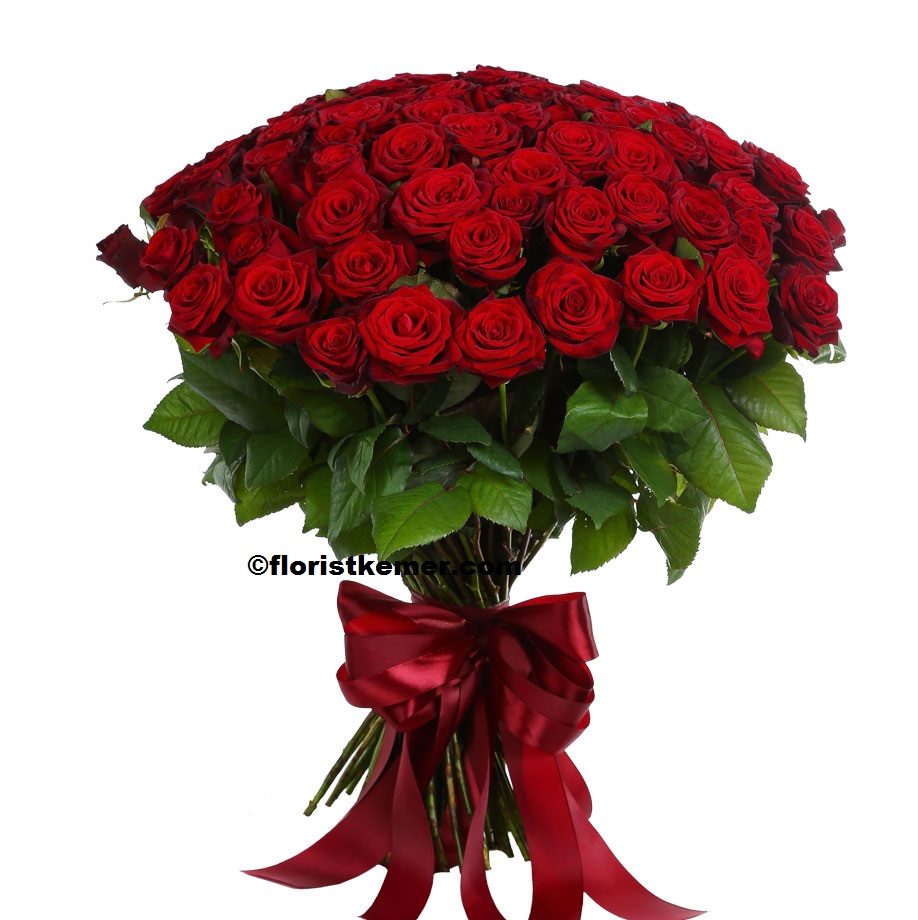 lisianthus bouquet 51 pc Red Roses 