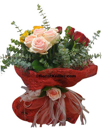 kemer florist 19 pc Colorful Rose 