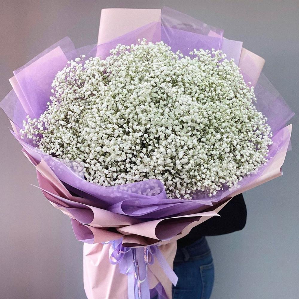 9 pc red rose bouquet Bouquet of white gypsophila 