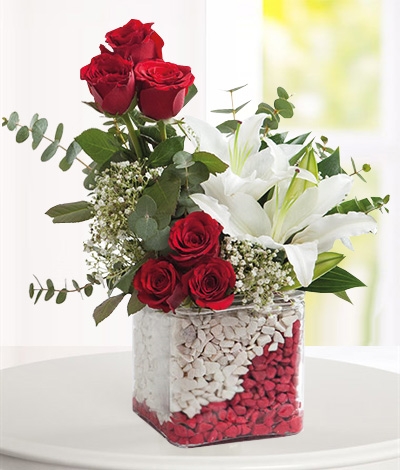 stylish bouquet astoria rose Rose Lilium Arrangement 