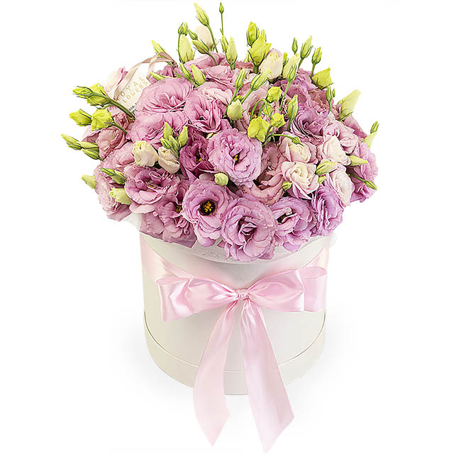 kemer florist Pink Lisyantus  White Box 