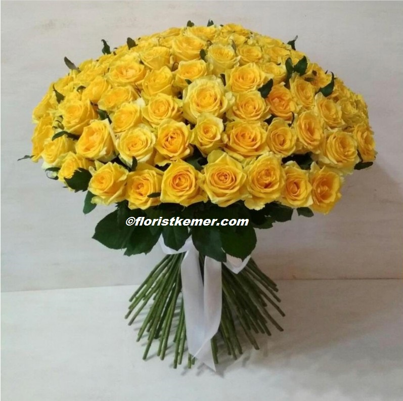  Kemer Flower Order 101 Yellow Roses
