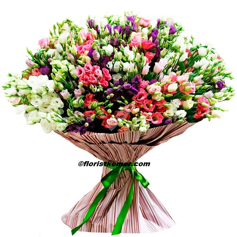 15pc gerbera bouquet 71pc colorful lisianthus 