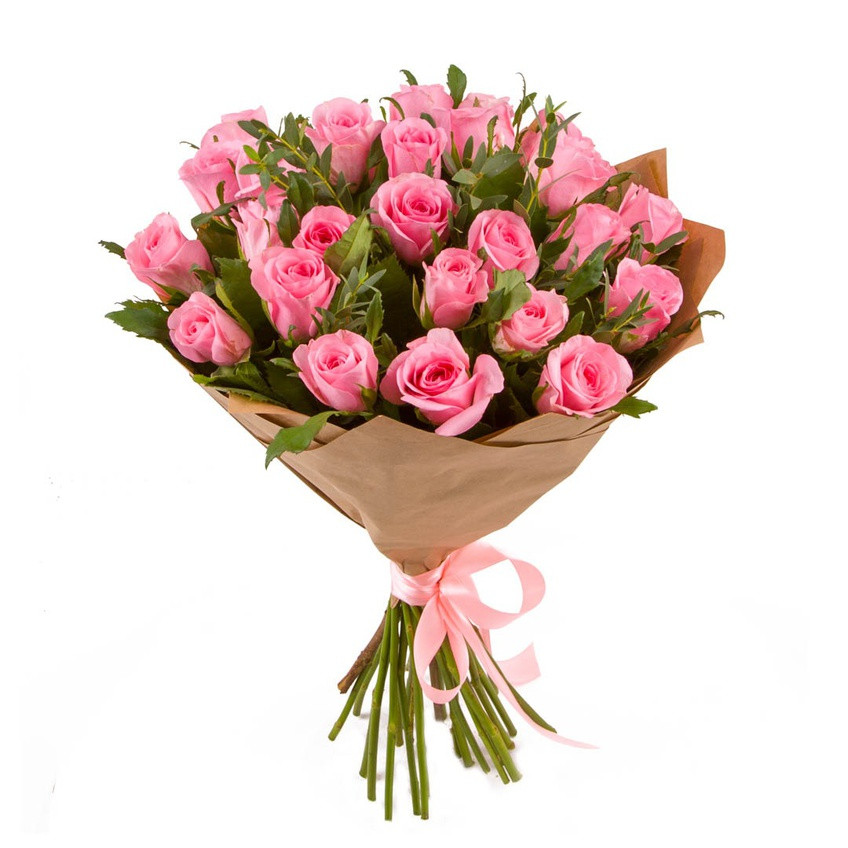  Kemer Flower Order 25 Pink Roses Bouquet