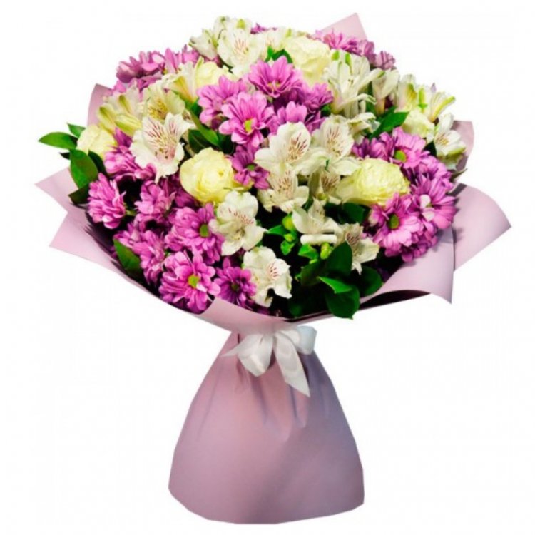 antalya kemer florist Astomeria Rose Chrysanthemum Bouquet 